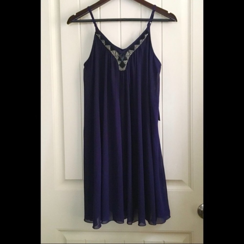 Express chiffon beaded dress